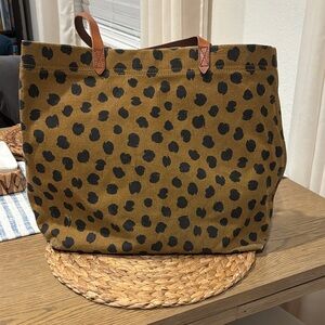 Madewell Brown and Black Animal Print Tote